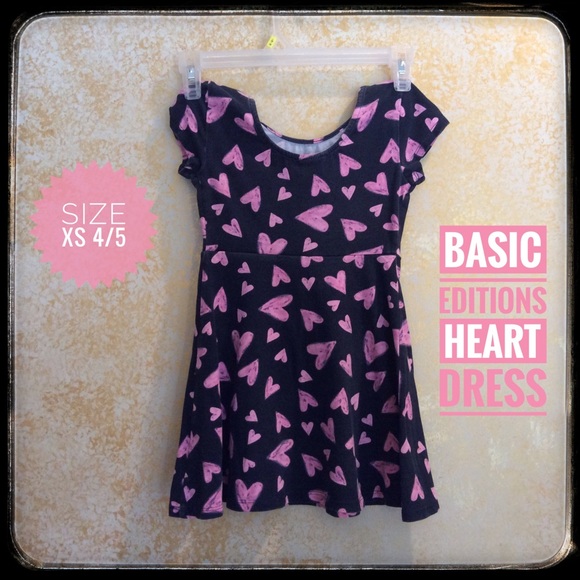 Basic Editions Other - ❤️3/$15❤️ Wonderkids heart print skater dress